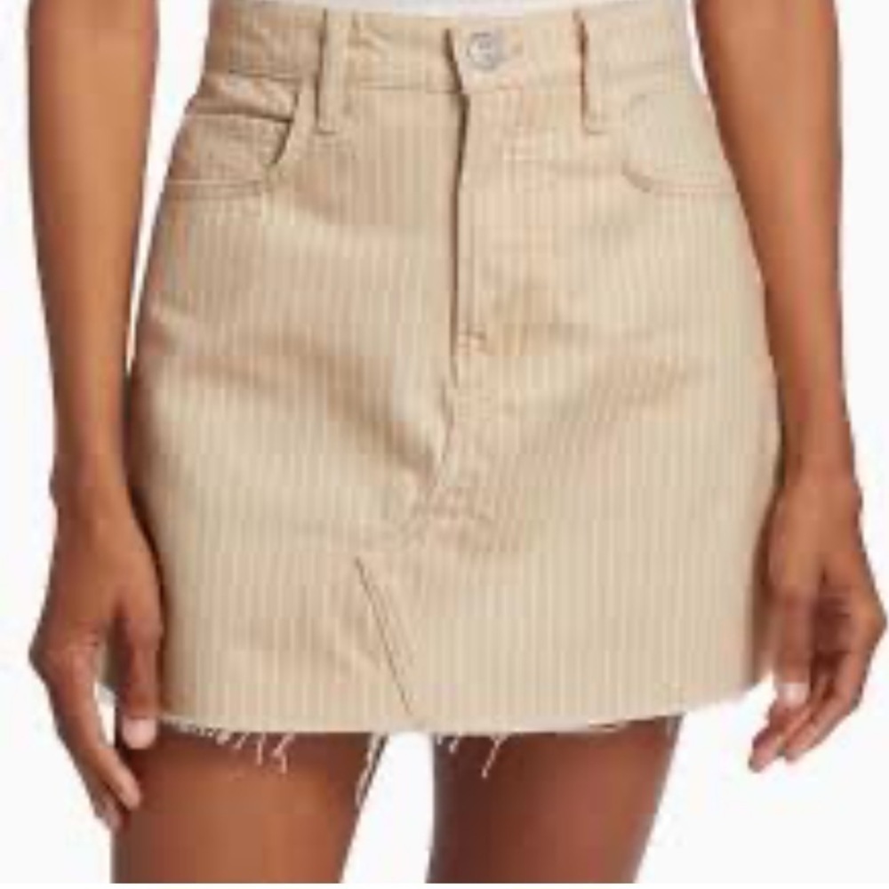 FRAME High N Tight Striped Denim Mini Skirt Size 34